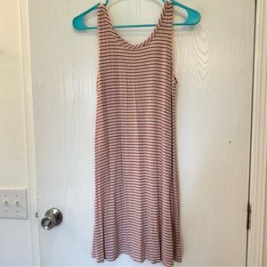 Olivia Rae red and white stripped dress sz S